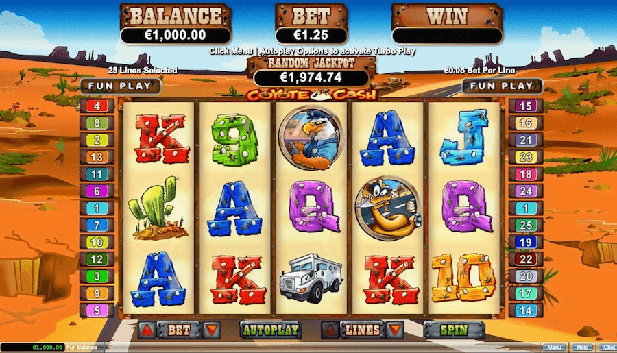 Coyote Cash Online Slot Reels